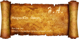 Hegedűs Ámon névjegykártya